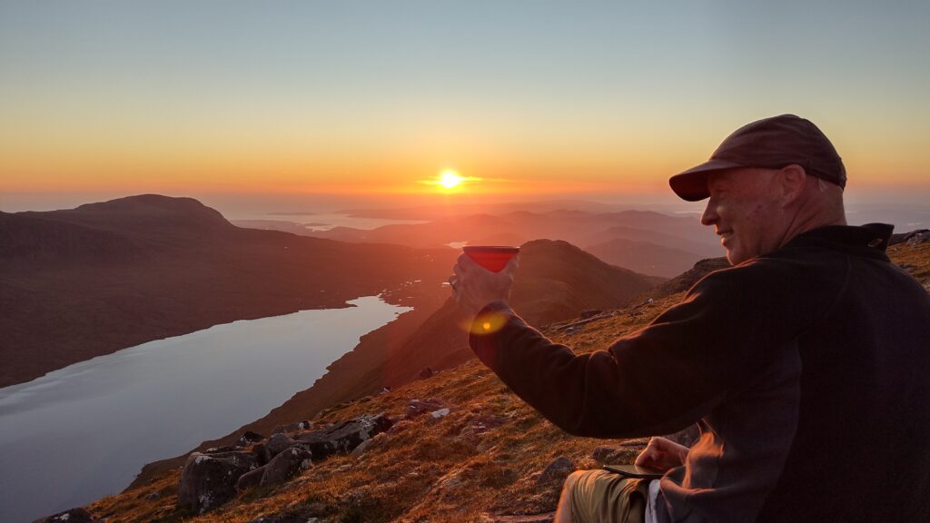 Scottish mountain sunset